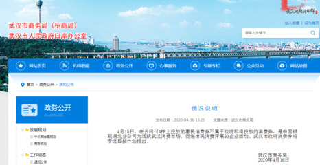 武漢商務局:云閃付APP惠民消費券非政府投放 系企業活動